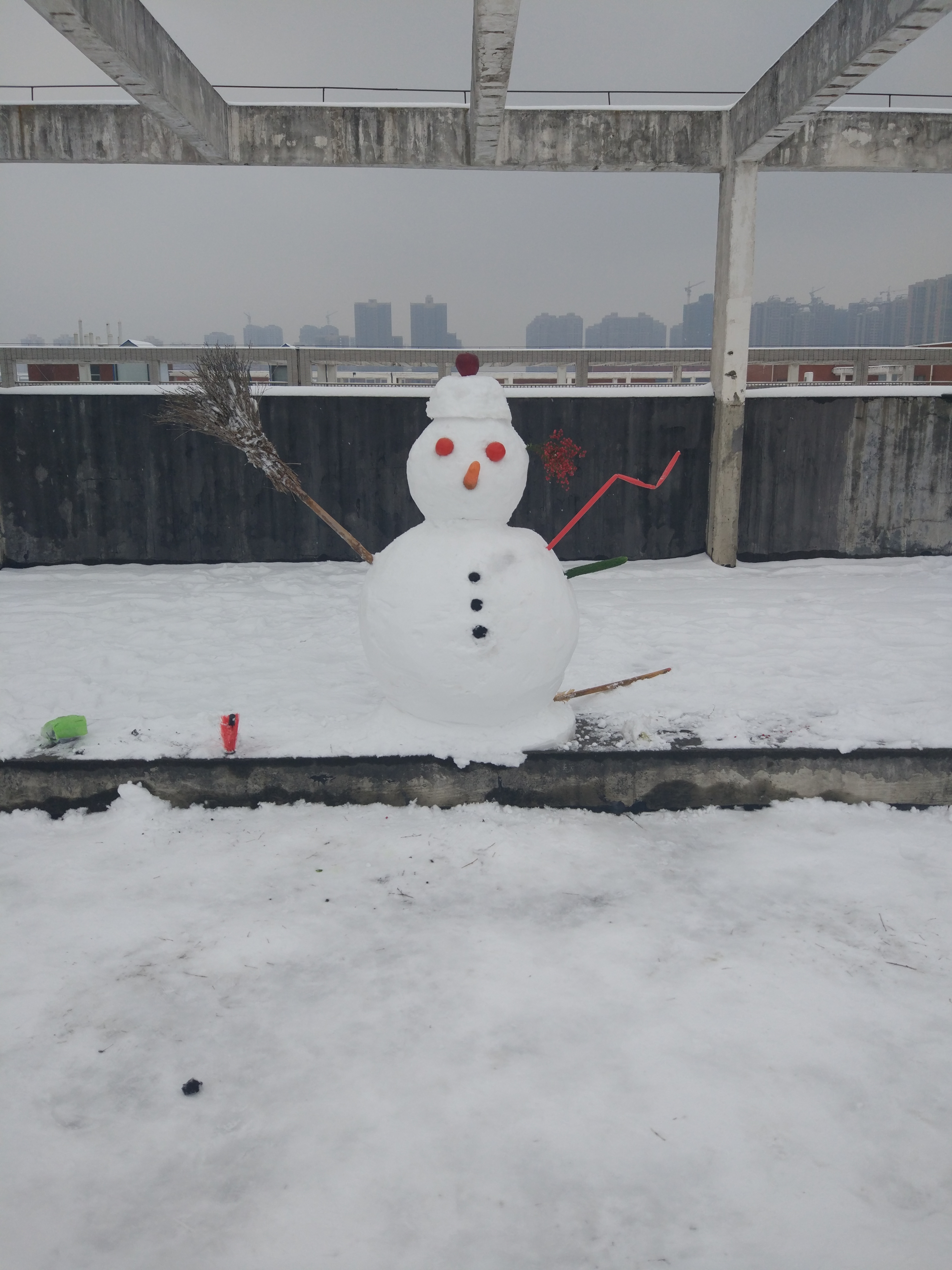 天台上的雪人